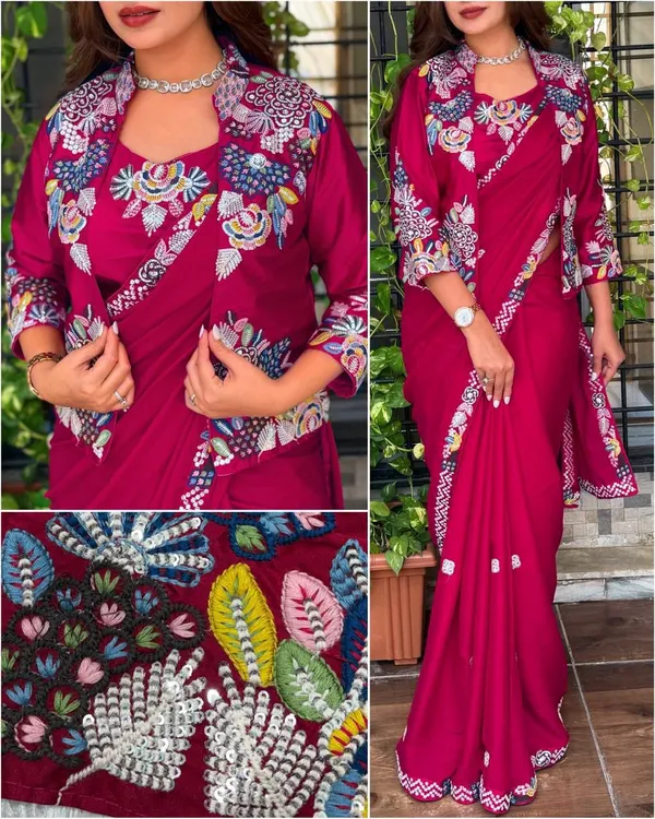 Super_Trending_Party_Jacket_with_Saree_Embroidery_Work