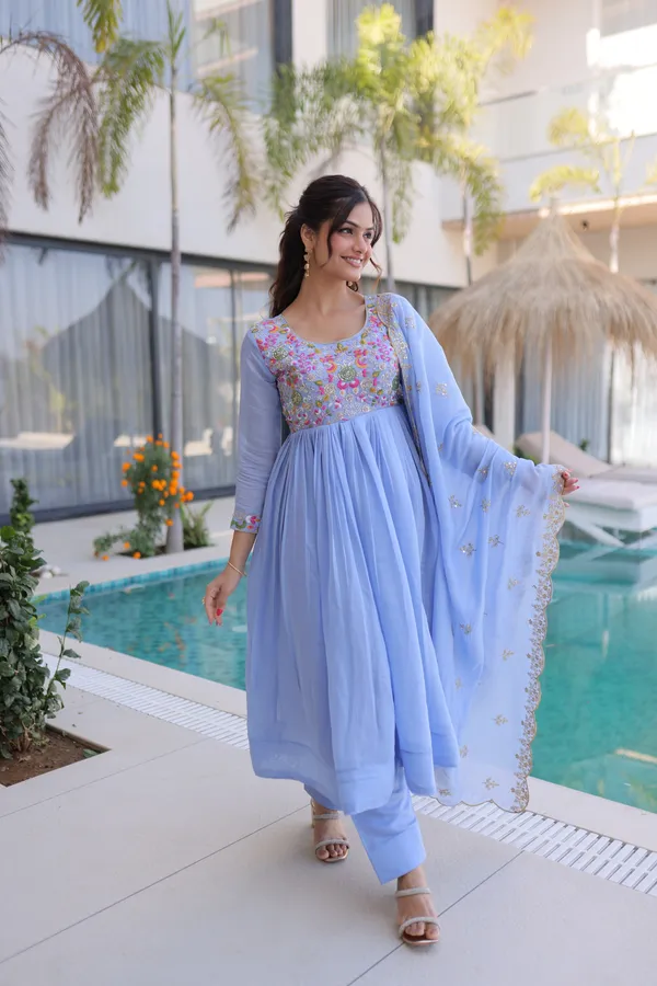 Premium_Sky_Blue_Ready-made_Gown_with_Pant_&_Dupatta_Set