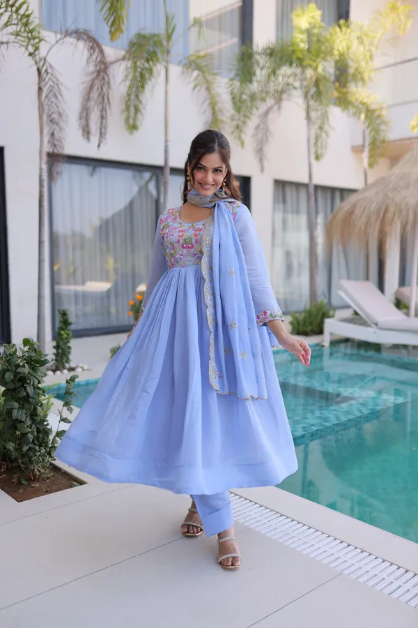 Premium_Sky_Blue_Ready-made_Gown_with_Pant_&_Dupatta_Set