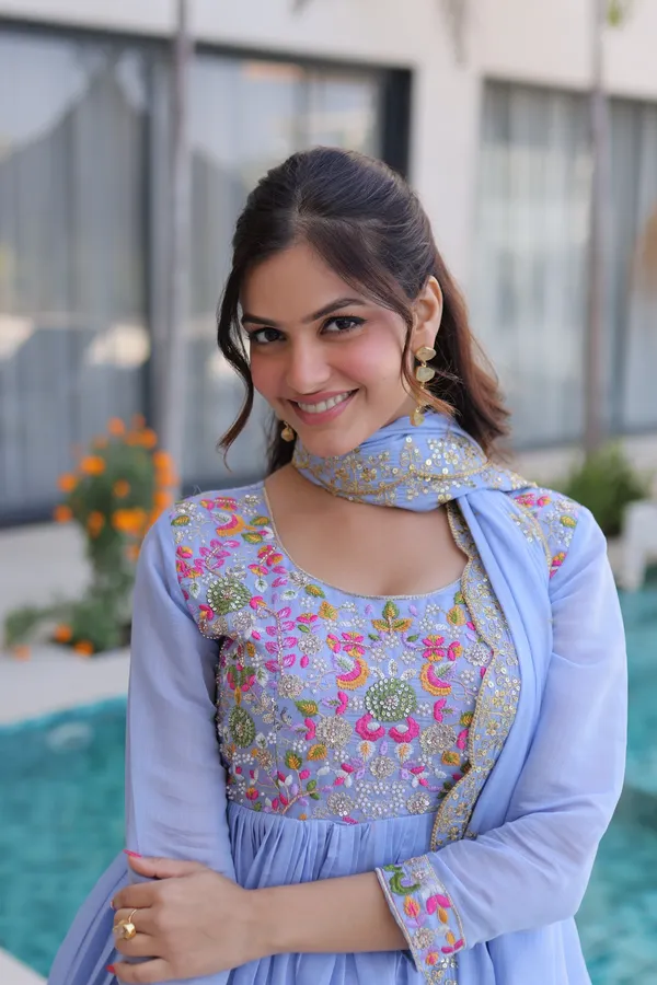 Premium_Sky_Blue_Ready-made_Gown_with_Pant_&_Dupatta_Set