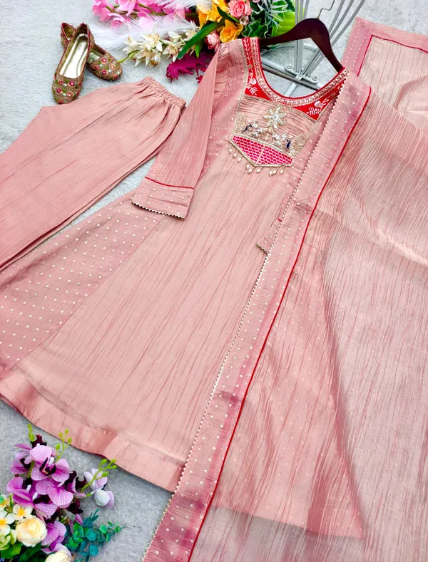 Trending_A-Line_Cut_Salsa_Silk_Top_Pent_Dupatta_Set