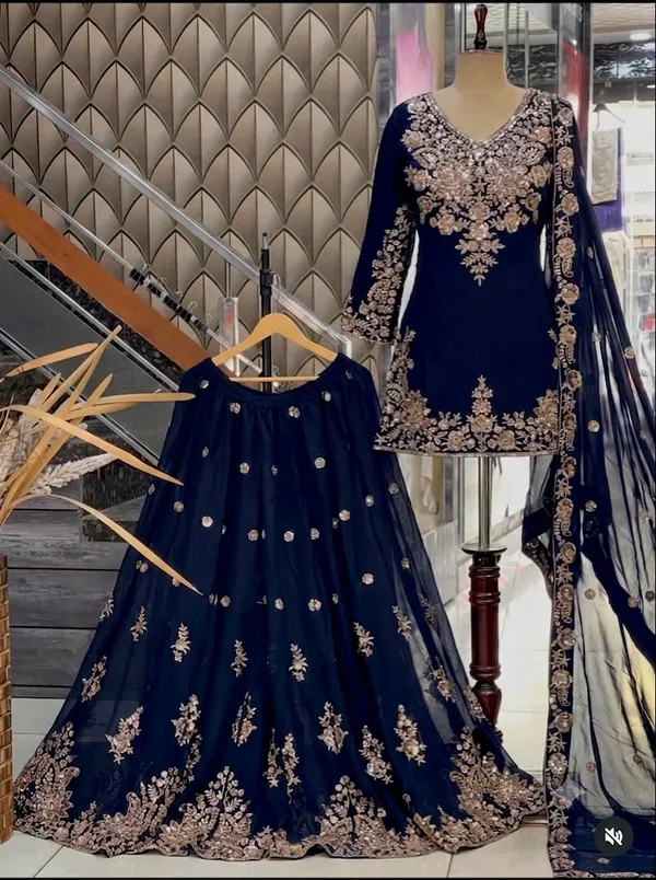 Trending_Fox_Georgette_Embroidery_Top_Sarara_Dupatta_Set