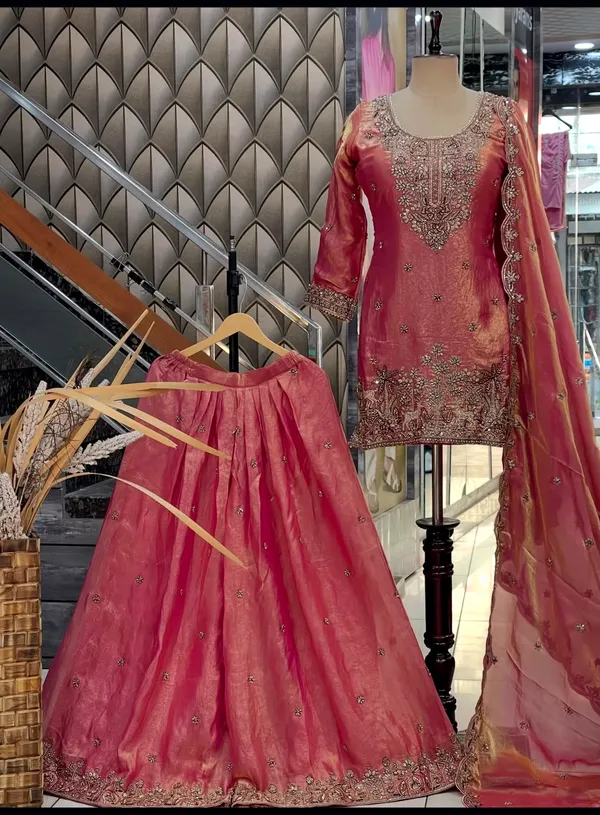 Trending_Pure_Fendy_Silk_Embroidery_Top_Sarara_Dupatta_Set