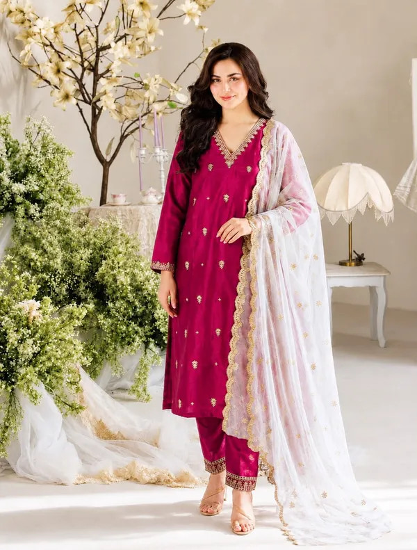 Vichhitra_Silk_Embroidered_Kurta_Pent_Dupatta_Set