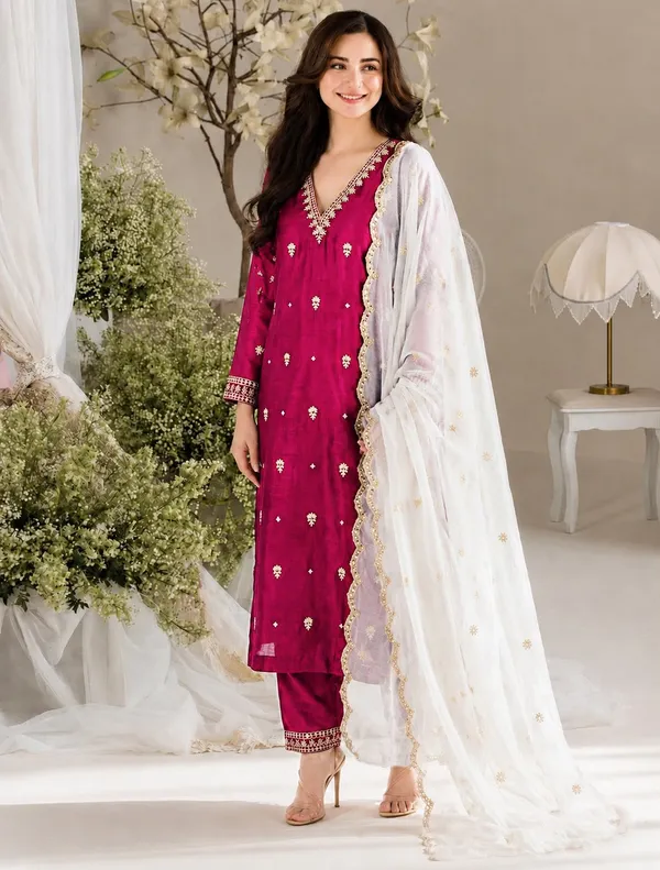 Vichhitra_Silk_Embroidered_Kurta_Pent_Dupatta_Set