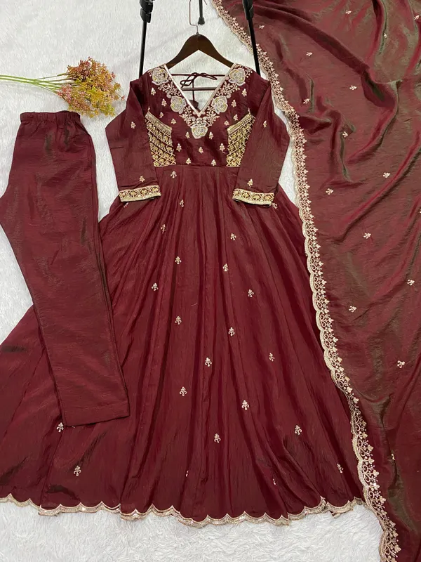Vichitra_Beads_Sequence_Embroidery_Gown_Pant_Dupatta_Set