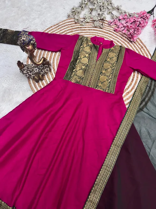 Vichitra_Silk_Traditional_Top_Dupatta_Set