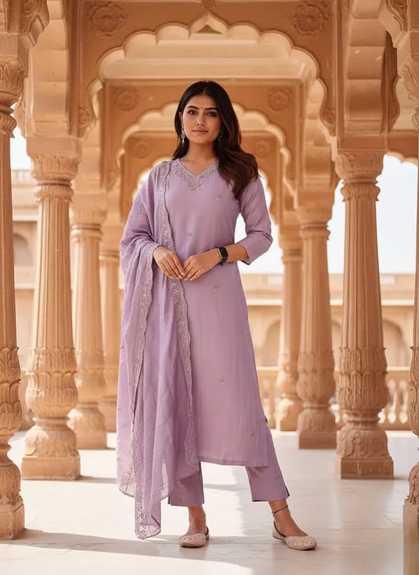 Viscose_Chanderi_Embroidered_Kurti_Set_with_Dupatta