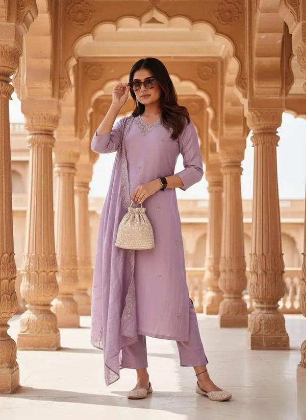 Viscose_Chanderi_Embroidered_Kurti_Set_with_Dupatta