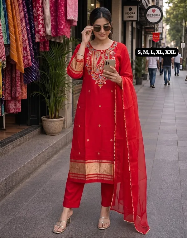 Viscose_Embroidered_Kurti_Set_with_Dupatta