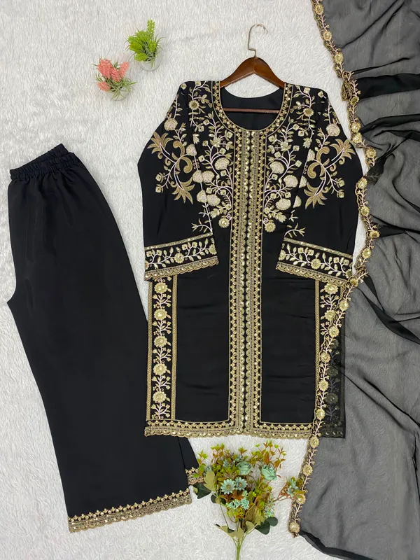 Sequence_Embroidered_Worked_Top_Plazzo_&_Dupatta_Set