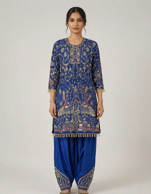 Designer_Party_Wear_Top_Dhoti_Salwar_Dupatta_Set