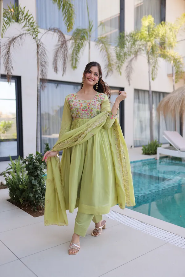 Premium_Pista_Green_Ready-made_Gown_with_Pant_&_Dupatta_Set