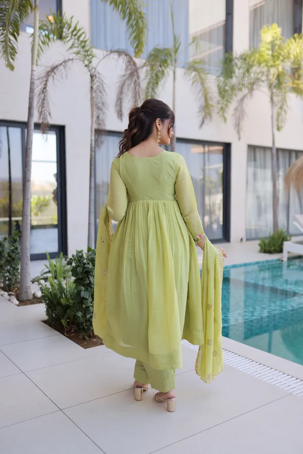 Premium_Pista_Green_Ready-made_Gown_with_Pant_&_Dupatta_Set