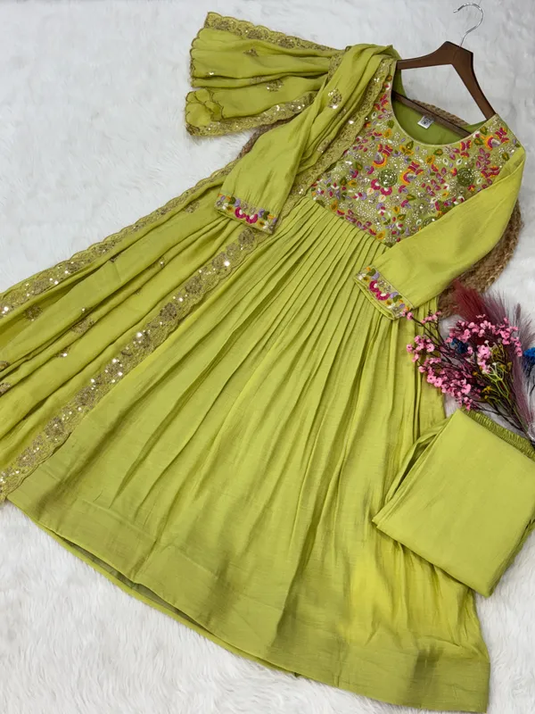 Premium_Pista_Green_Ready-made_Gown_with_Pant_&_Dupatta_Set