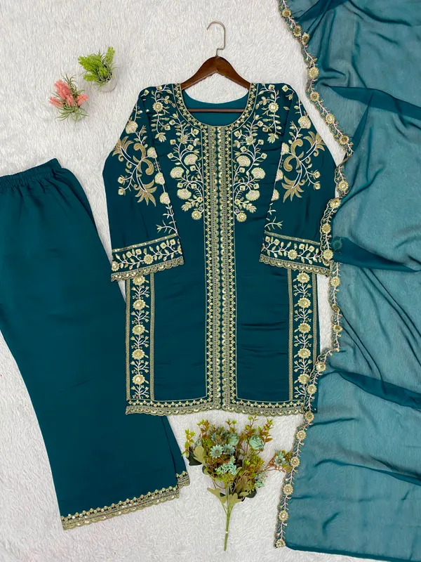 Sequence_Embroidered_Worked_Top_Plazzo_&_Dupatta_Set