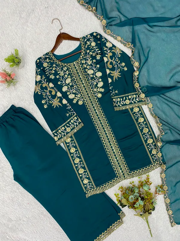 Sequence_Embroidered_Worked_Top_Plazzo_&_Dupatta_Set