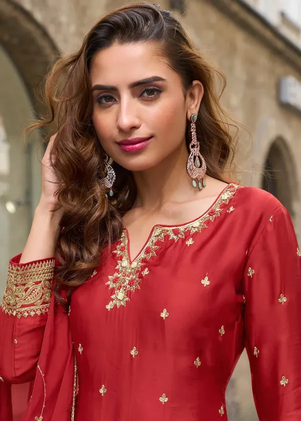 Designer_Party_Sharara_Suit_&_Dupatta_Set_|_Red
