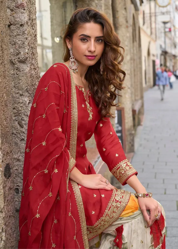 Designer_Party_Sharara_Suit_&_Dupatta_Set_|_Red
