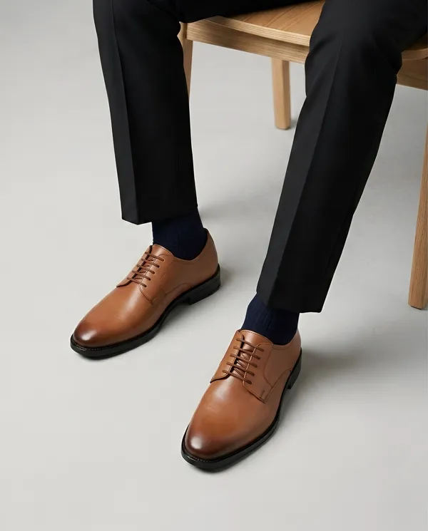 Tom_Hendrix_Classic_Plain_Toe_Derby_Tan