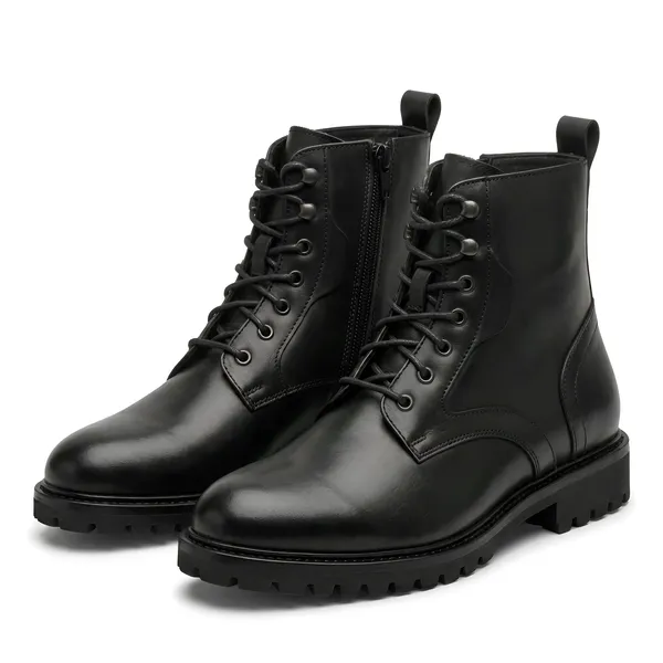 Tom_Hendrix_Ankle_Combat_Boots_With_Side_Zip_Black