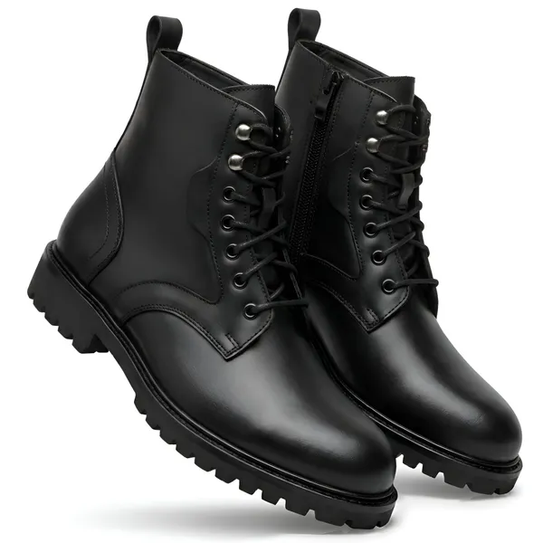 Tom_Hendrix_Ankle_Combat_Boots_With_Side_Zip_Black