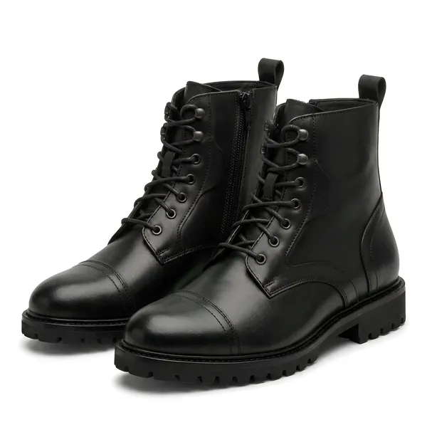 Tom_Hendrix_Ankle_Cap_Toe_Combat_Boots_With_Side_Zip_Black