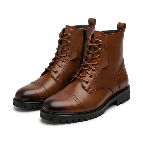 Tom_Hendrix_Ankle_Cap_Toe_Combat_Boots_With_Side_Zip_Tan