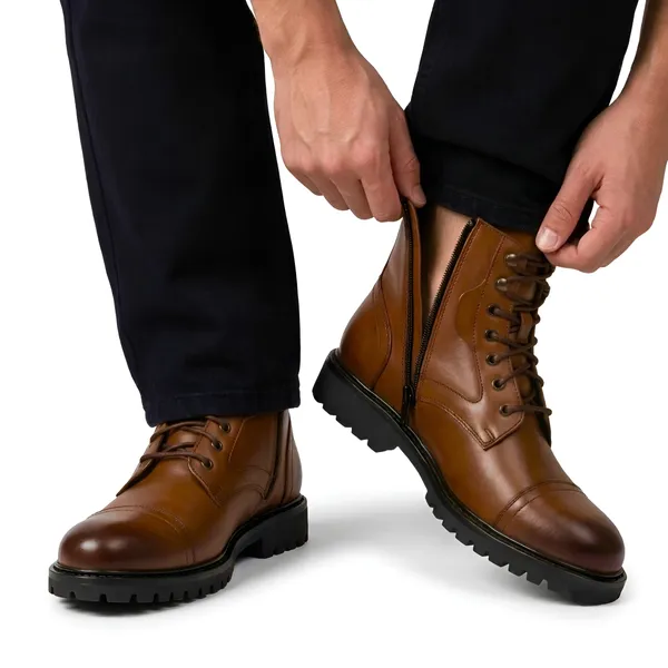 Tom_Hendrix_Ankle_Cap_Toe_Combat_Boots_With_Side_Zip_Tan