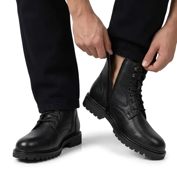 Tom_Hendrix_Mild_Leather_Ankle_Combat_Boots_With_Side_Zip_Black