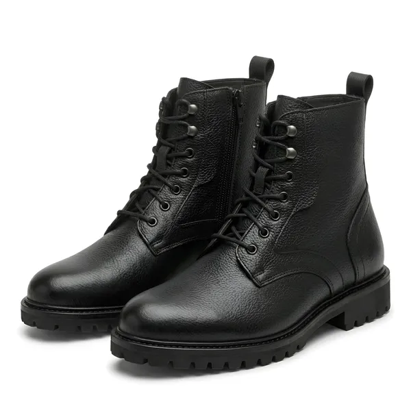 Tom_Hendrix_Mild_Leather_Ankle_Combat_Boots_With_Side_Zip_Black
