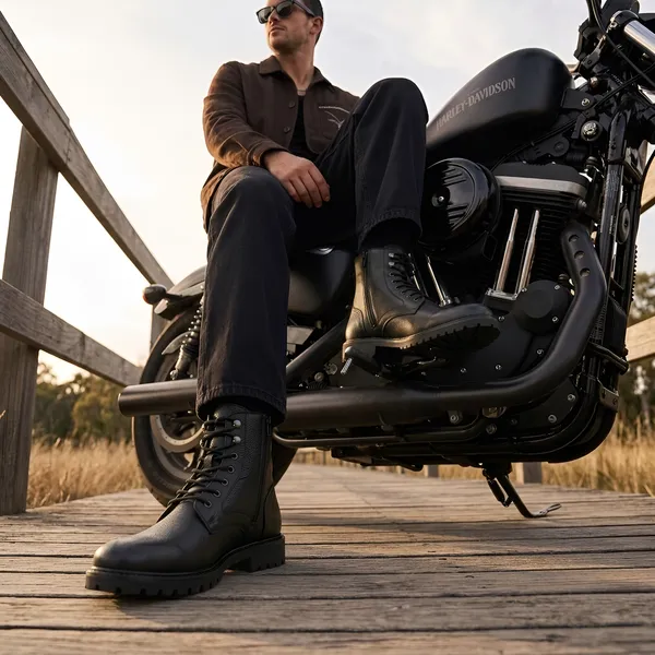 Tom_Hendrix_Mild_Leather_Ankle_Combat_Boots_With_Side_Zip_Black