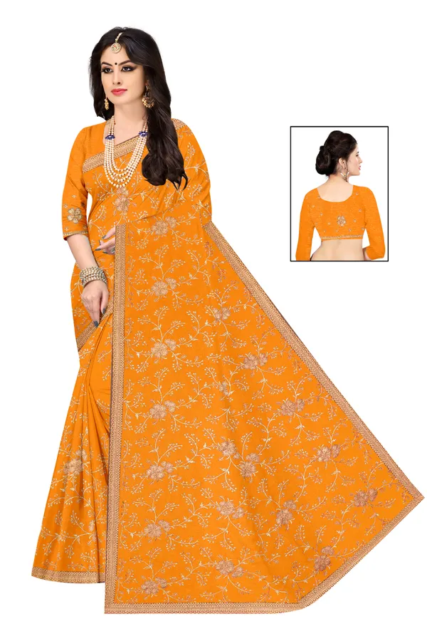 Yellow_Shimmer_Floral_Heavy_Embroidered_Saree_For_Women