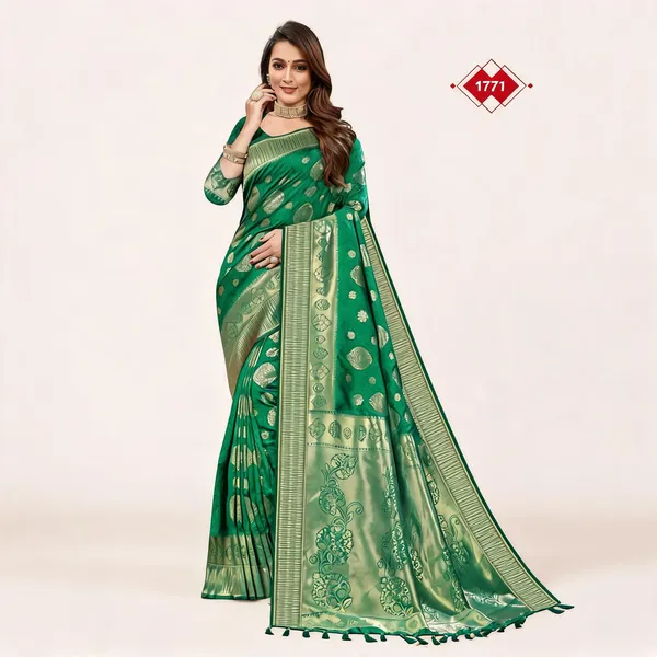 Green_Silk_Zari_Woven_Banarasi_Saree_For_Women