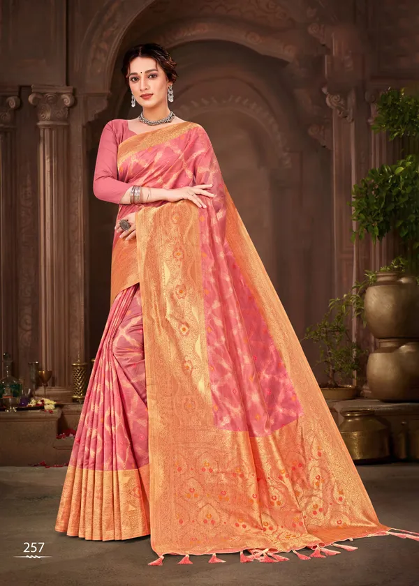 Pink_Organza_Silk_Zari_Woven_Banarasi_Saree_For_Women