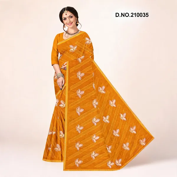 Mustard_Yellow_Shimmer_Floral_Embroidered_Saree_For_Women