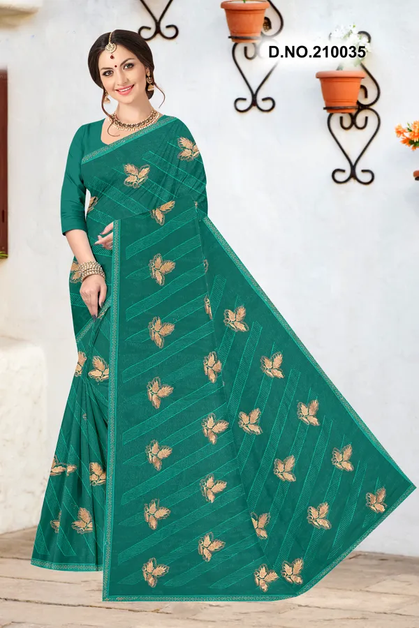 Green_Shimmer_Floral_Motif_Embroidered_Saree_For_Women
