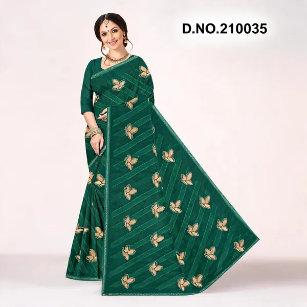 Green_Shimmer_Floral_Embroidered_Saree_For_Women
