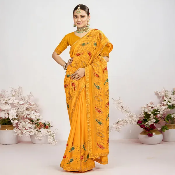 Yellow_Georgette_Floral_Embroidered_Ethnic_Saree_For_Women