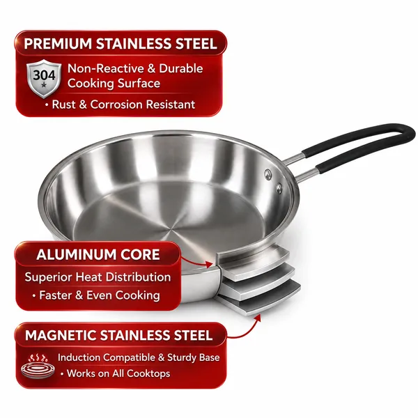 UPCW_TRIPLY_STAINLESS_STEEL_INSULATED_COOL_GRIP_FRYPAN