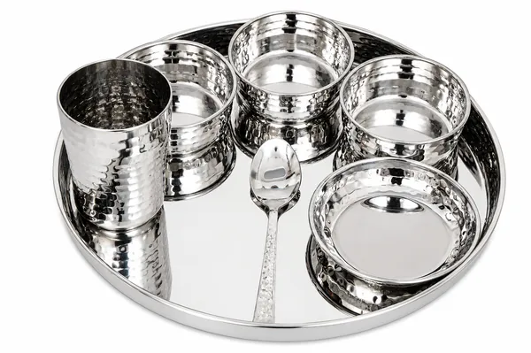 UPCW_HAMMERED_STAINLESS_STEEL_DINNER_THALI_SET_7_PIECES_WITHOUT_LAZER