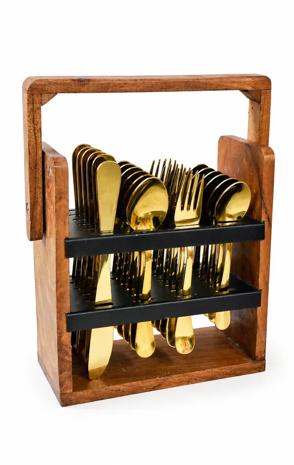UPCW_ROYAL_DESIGN_14_G_EXCLUSIVE_WOODEN_CUTLERY_SET_WITH_GOLD_PVD_FINISH