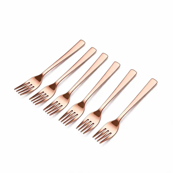 UPCW_TEA_FORK_6_PIECE_SET_PVD_ROSE_GOLD_FINISH