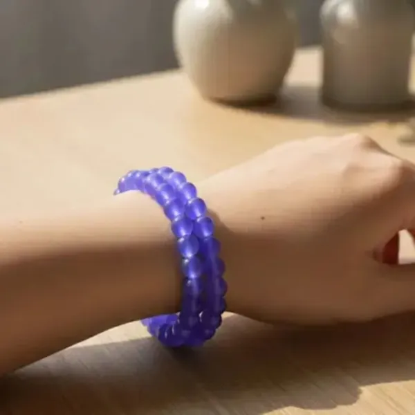 Blue_imported_glass_beads_Bracelet__For_Women