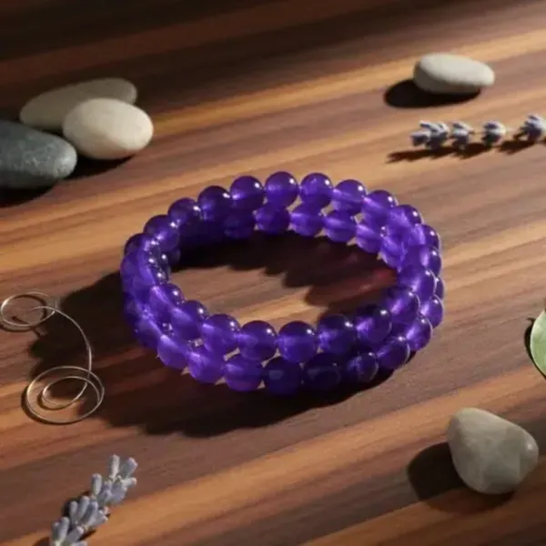 Blue_imported_glass_beads_Bracelet__For_Women