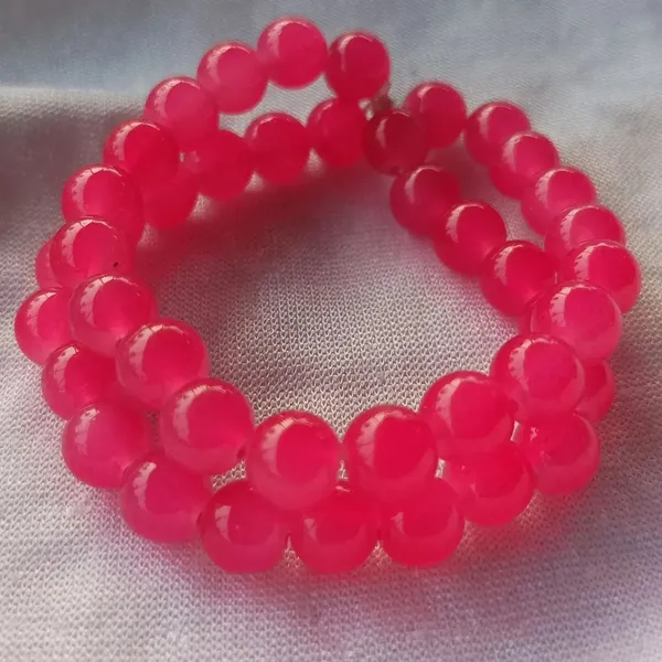 Pink_imported_glass_beads_Bracelet_For_Women