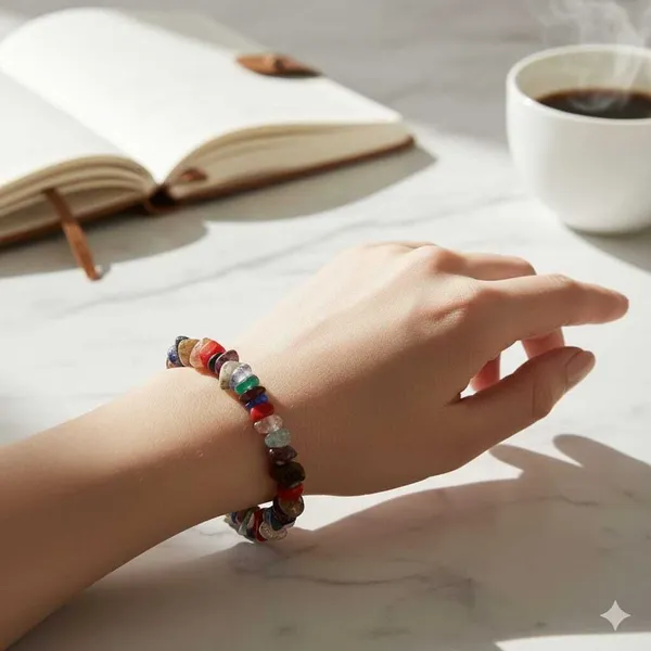 Multicolor_Coconut_Shell_And_Semi_Precious_Stones_Bracelet__For_Women
