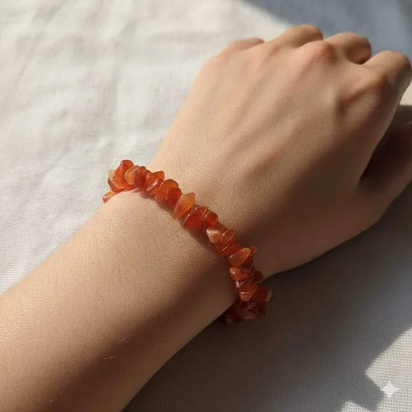 Orange_Semi_Precious_Stones_Bracelet__For_Women