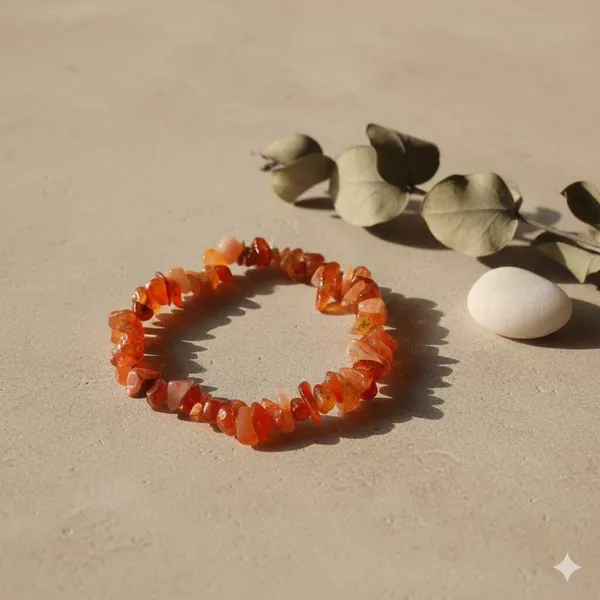 Orange_Semi_Precious_Stones_Bracelet__For_Women