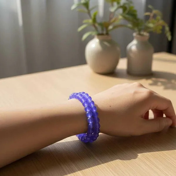 Lavender_imported_glass_beads_Bracelet__For_Women